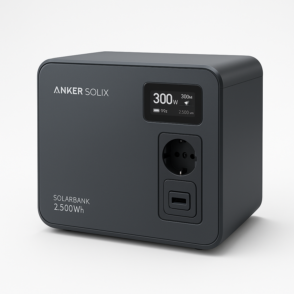 Anker SOLIX Solarbank 2.500 Wh 1.000W Nulleinspeisung